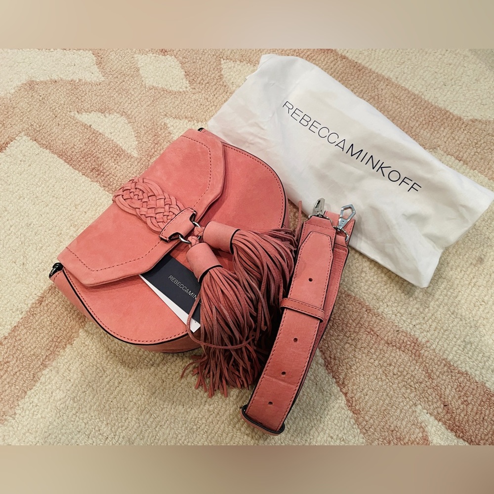 Rebecca Minkoff Pink Suede Tassel Bag NWT